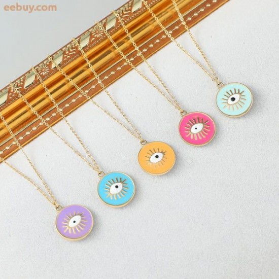 Wholesale Boho Stainless Steel Colorful Collarbone Necklace Wholesale Boho Stainless Steel Colorful Collarbone Necklace